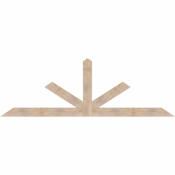 Ekena Millwork Saratoga Smooth Timber Gable Bracket, Douglas Fir, 108"W x 36"H x 1 1/2"D x 5 1/2"F, 8/12 Pitch GBW108X36X0206SAR00SDF - main